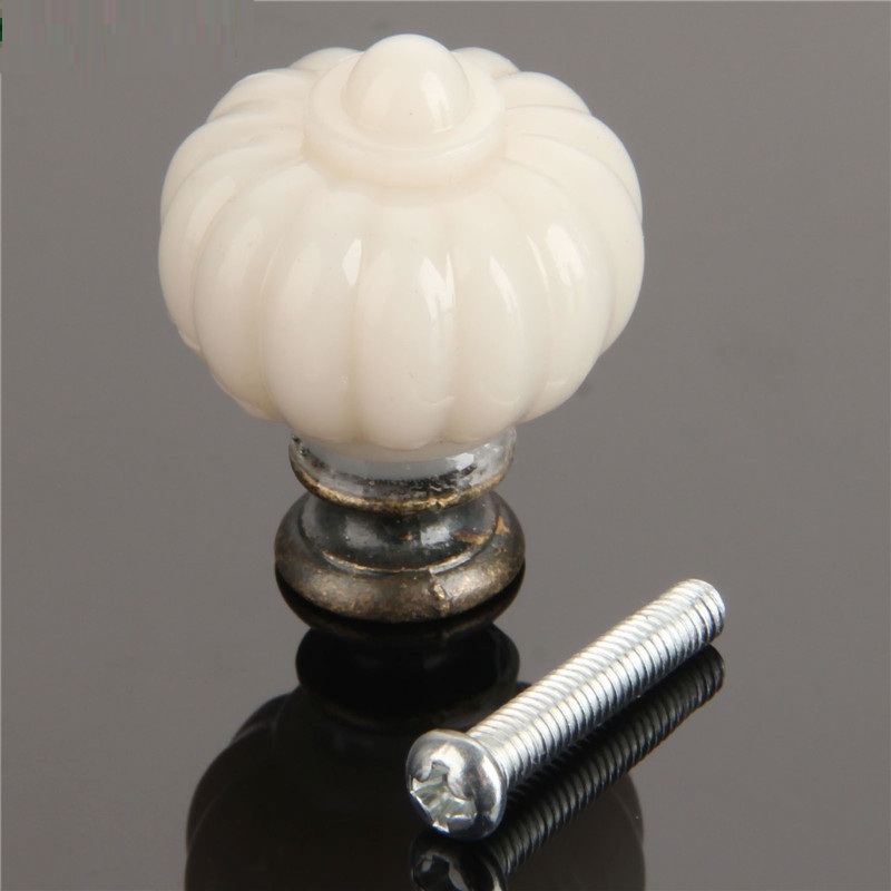 Furniture Hardware Drawer Pulls - 1Pc Acryl Ivoor Wit Pompoen Kabinet