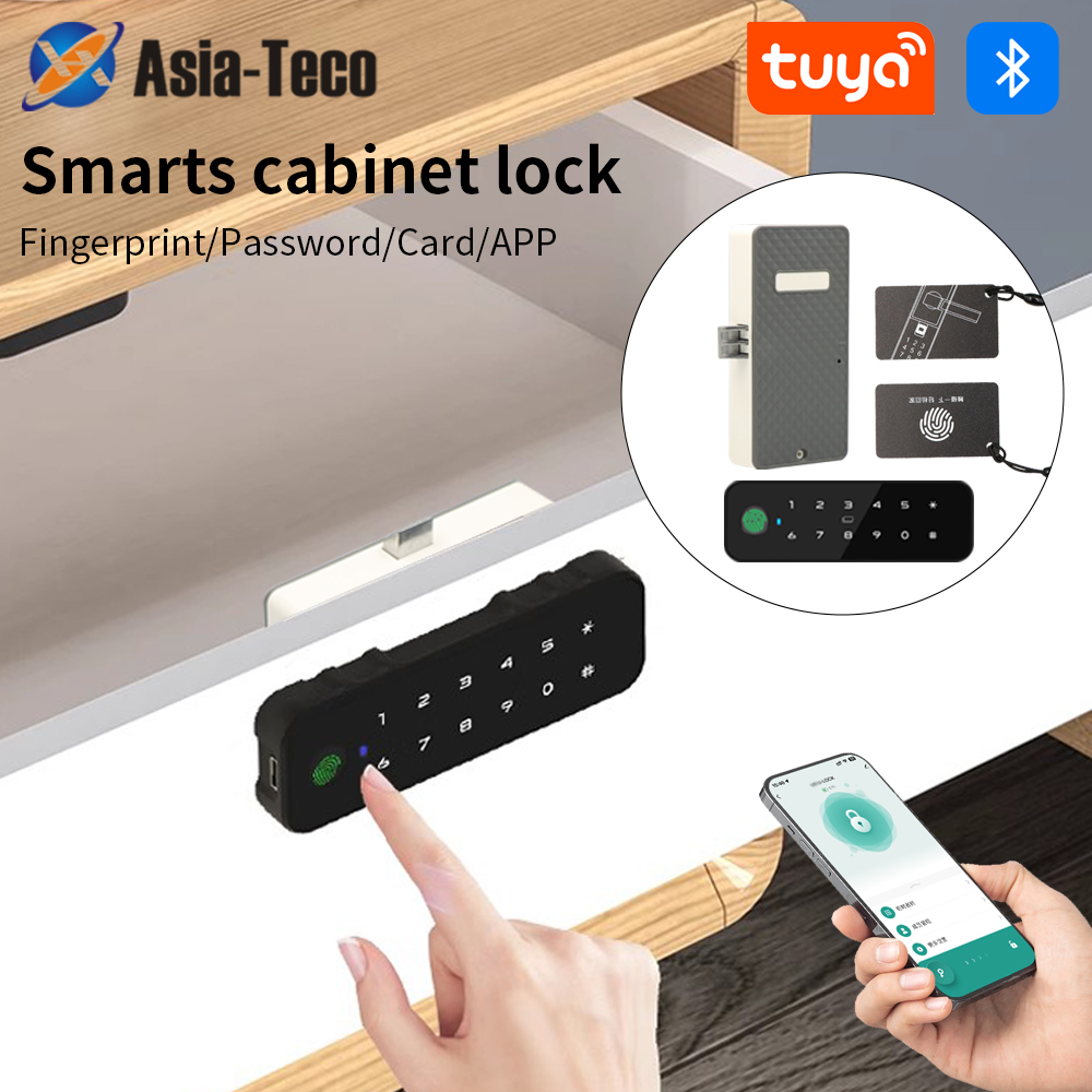 Furniture And Hardware - Tuya Bluetooth Smart Houten Kast Vingerafdrukslot