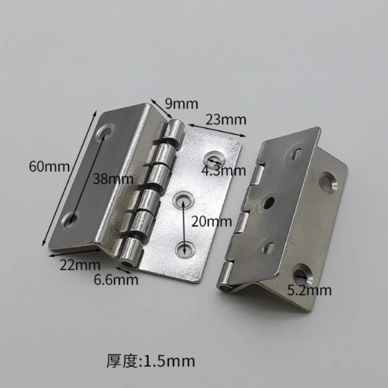 Furniture And Hardware - 4 stuks metalen zilveren kastscharnieren drie