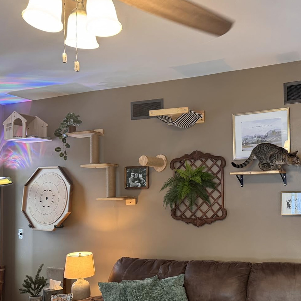 Furniture Paradise & Hardware Ghaziabad By Owner - Kattenmeubels Massief Houten Hangbrug Wandmontage Sisal