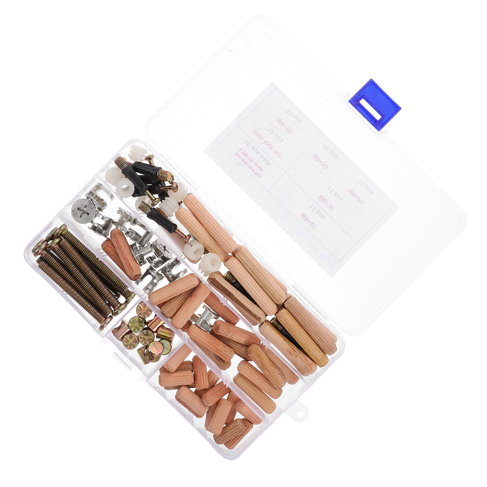 Furniture Hardware Barrel Nut - 95-delige hardwarekit voor stapelbedden, meubelverbindingsbouten, schroeven,