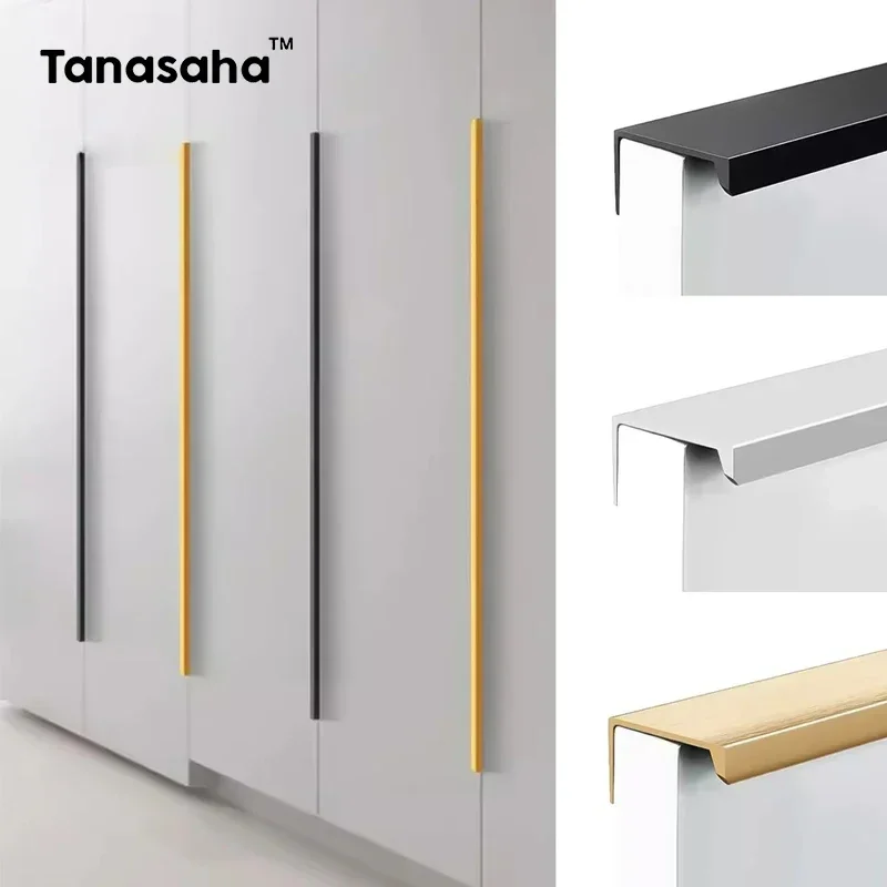 Furniture Hardware Drawer Pulls - Verborgen meubelgrepen Matzwart Goud Zilver Keukenkast
