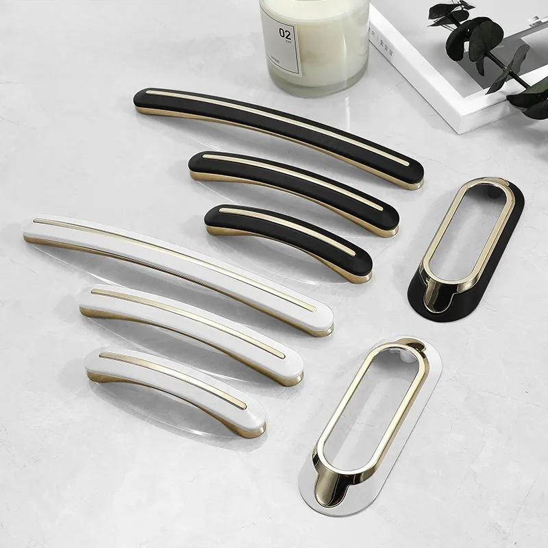 Furniture And Hardware - Moderne eenvoudige zinklegering kastladehandgreep lichte luxe