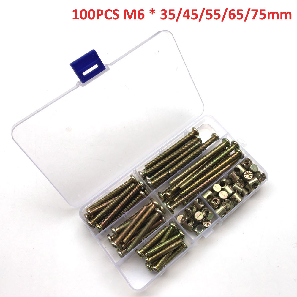 Furniture Hardware Barrel Nut - 100 Stuks M6 Vat Deuvel Moer