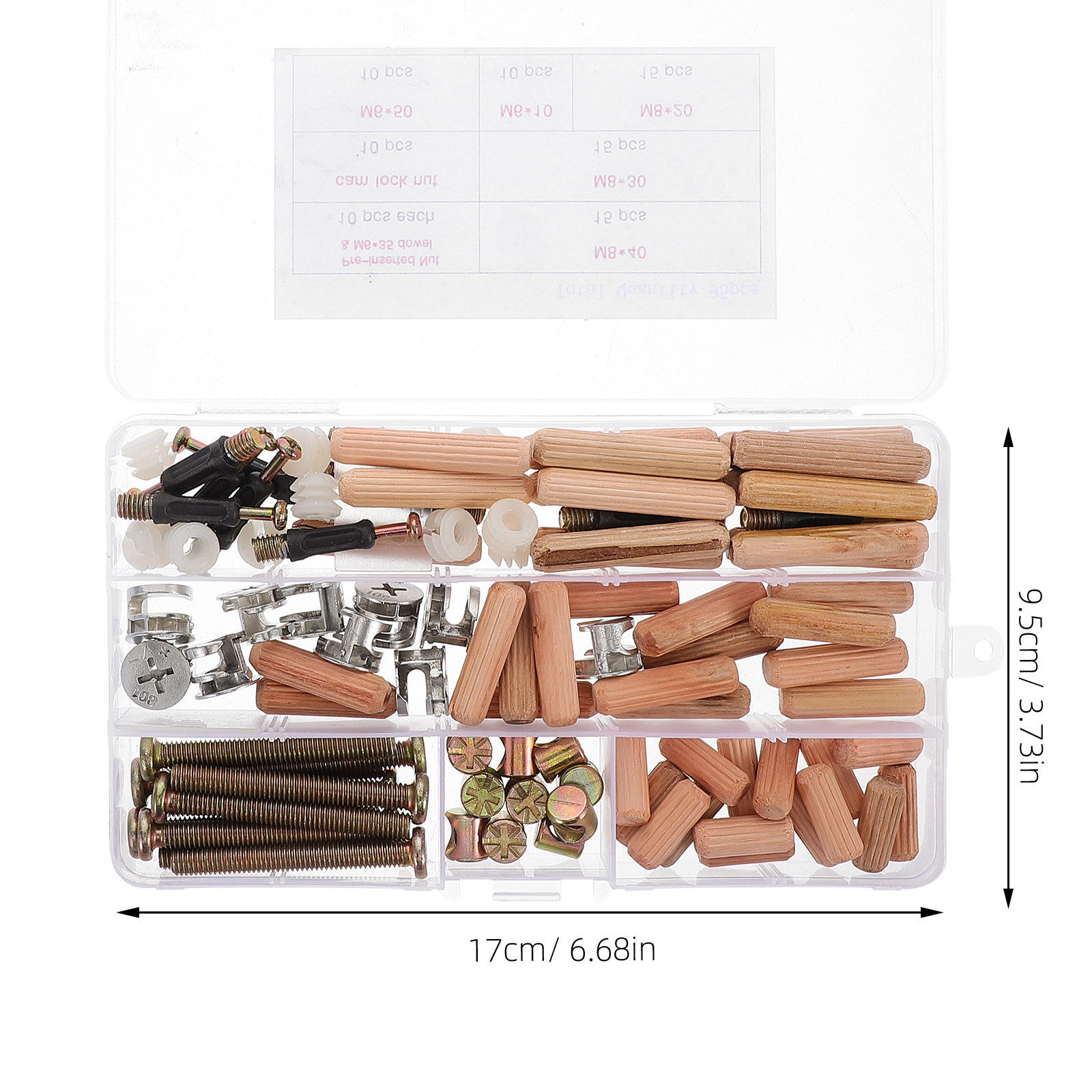 95-delige hardwarekit voor sta - Furniture Hardware Barrel Nut recensie en prijs