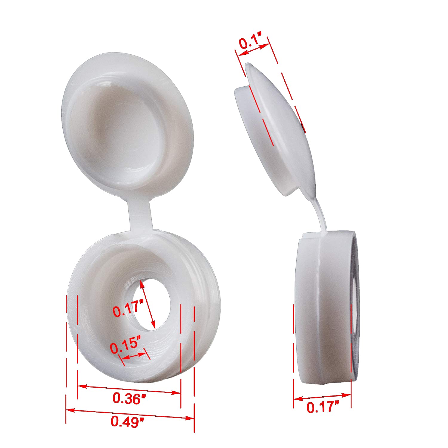 Wit Scharnierende Plastic Schr - Furniture Hardware Screws recensie en prijs