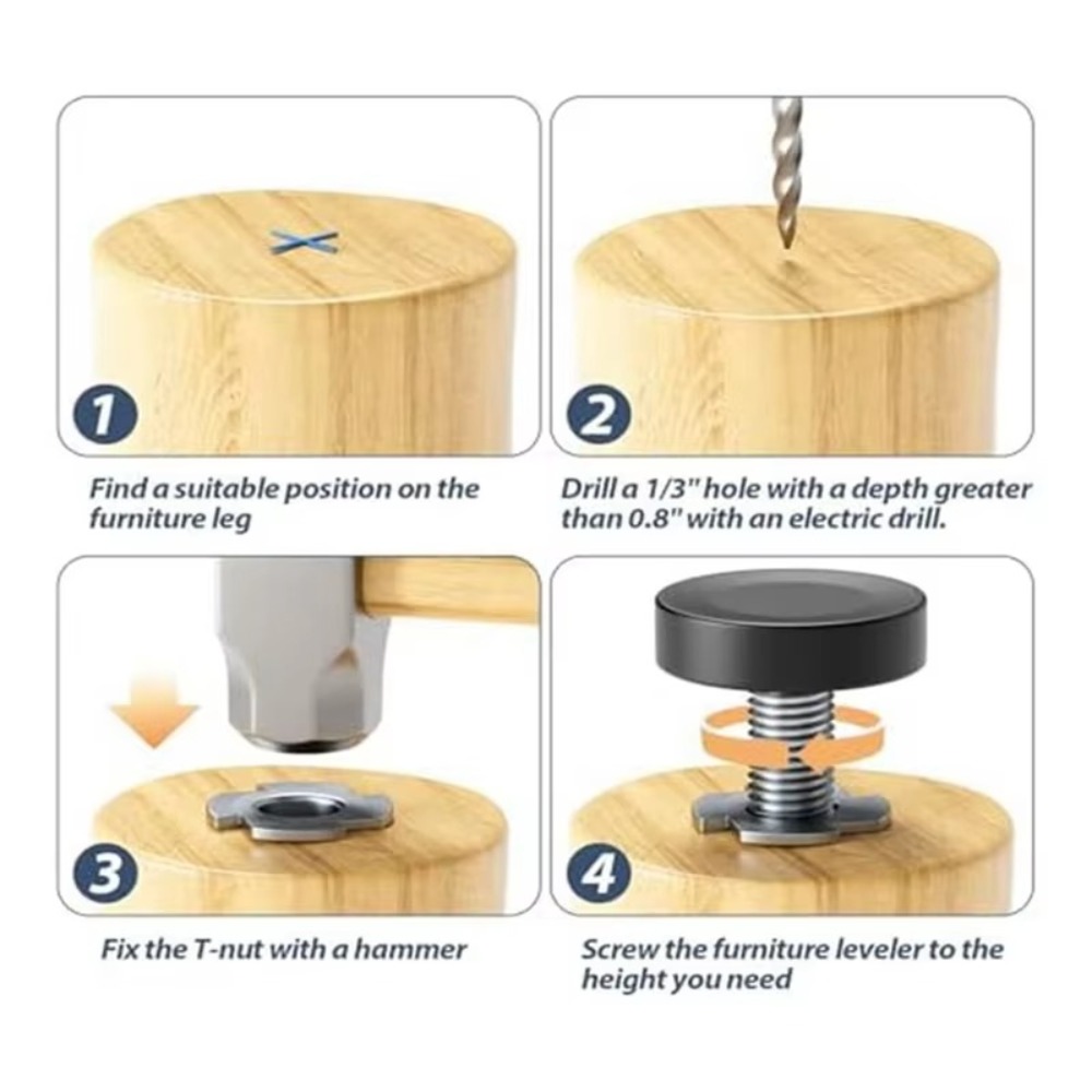 8 STKS Nieuwe verstelbare meub - Furniture Leveling Hardware recensie en prijs