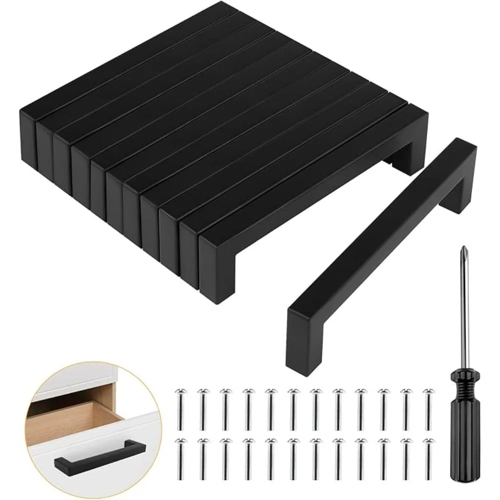 6/18pcs RVS Vierkante Meubelbe - Furniture Hardware Drawer Pulls recensie en prijs