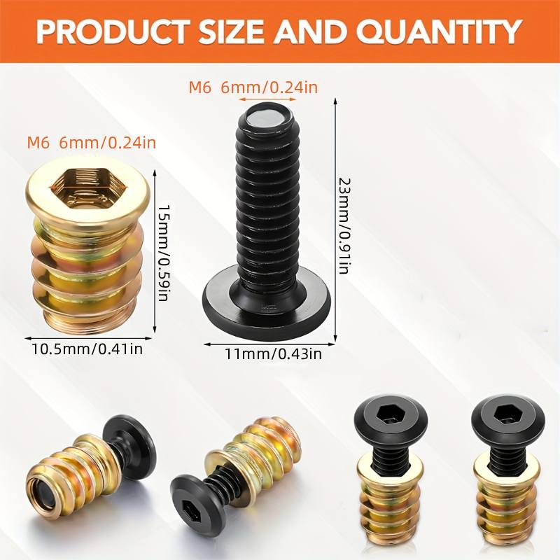 10PCS Moer Schroefdraad Insert - Furniture Hardware Screws recensie en prijs
