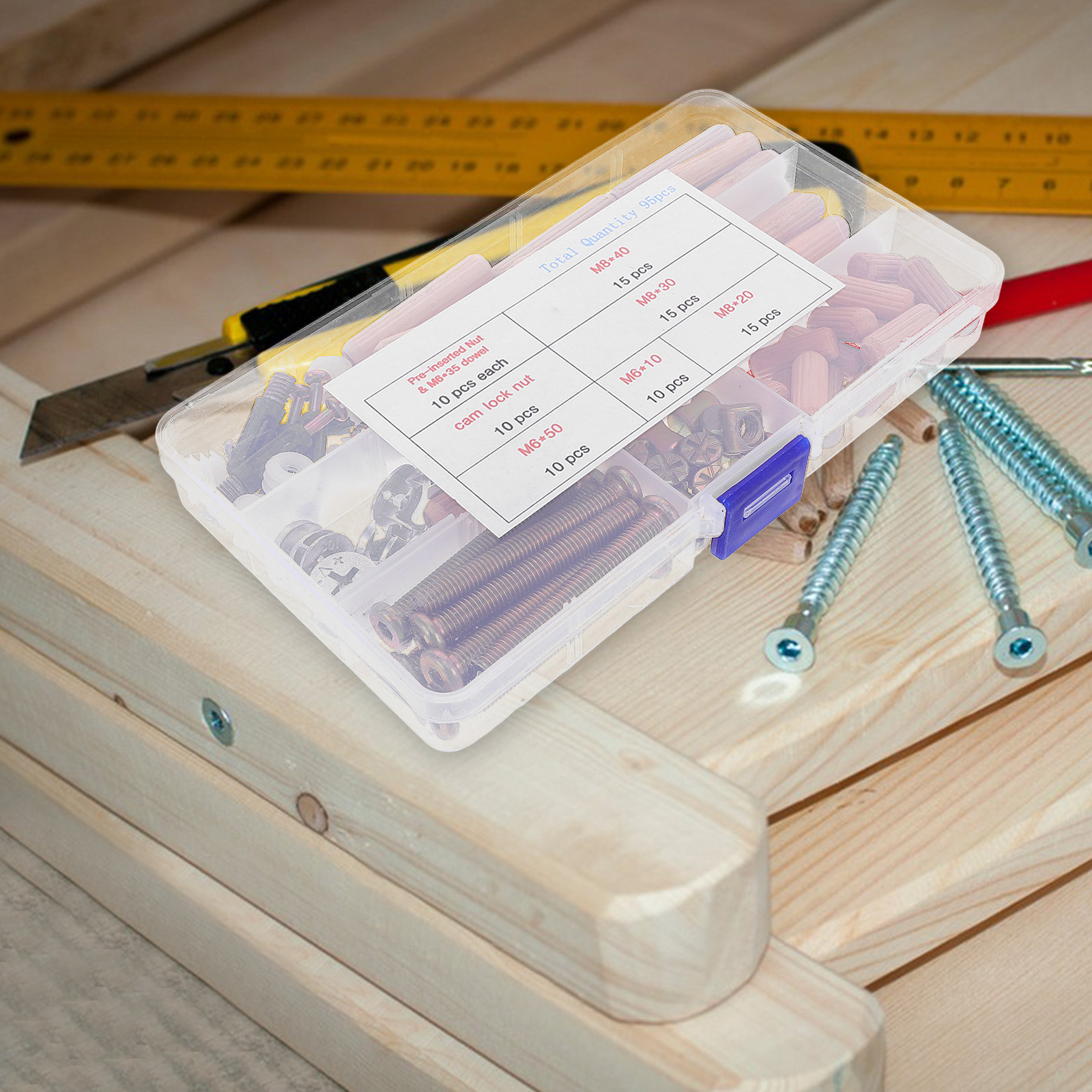 95-delige set bedmontagebeslag - Furniture And Hardware recensie en prijs