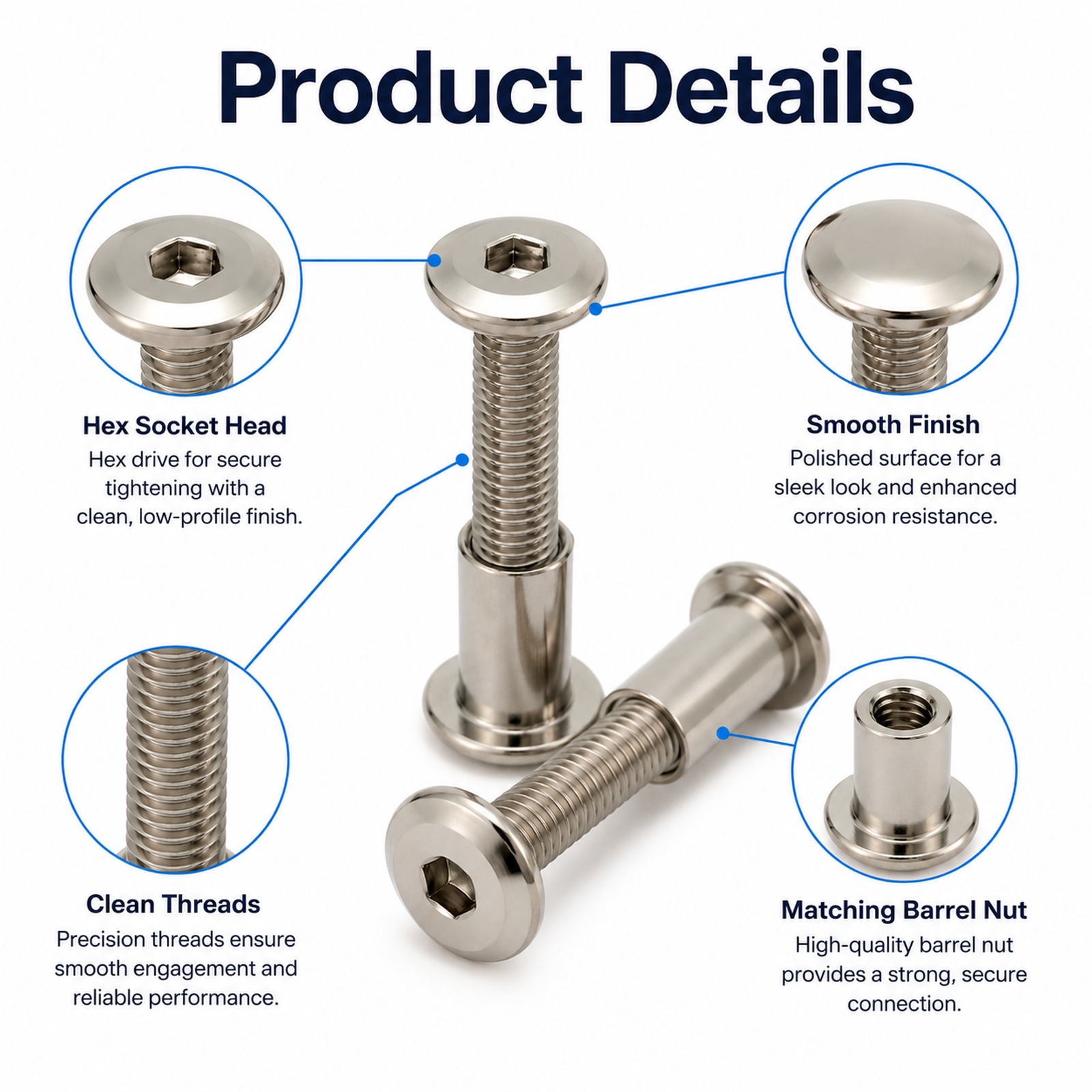5-20 Stuks M6 Koolstofstaal Me - Furniture Hardware Barrel Nut recensie en prijs