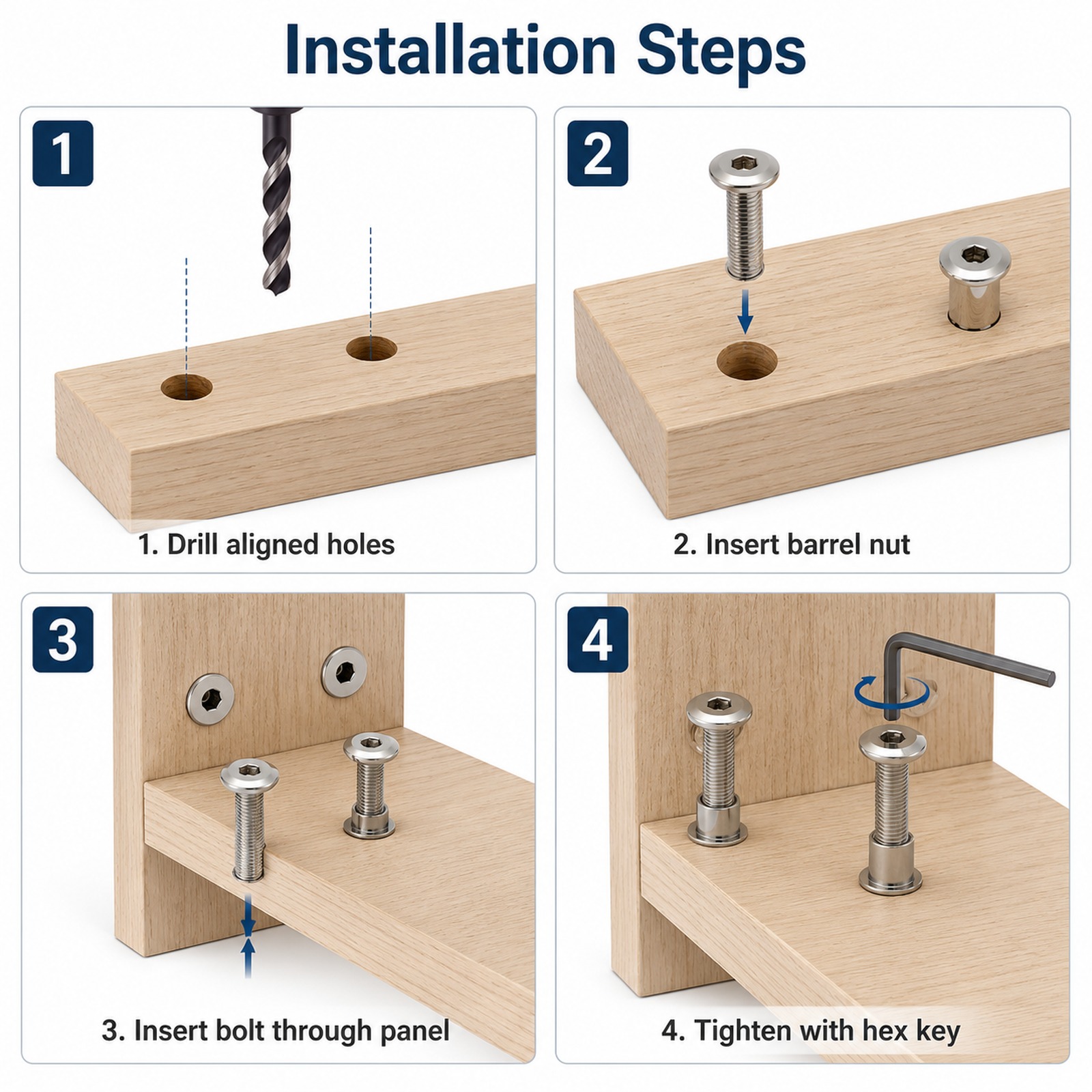 5-20 Stuks M6 Koolstofstaal Me - Furniture Hardware Barrel Nut recensie en prijs