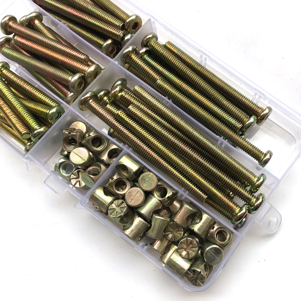100 Stuks M6 Vat Deuvel Moer V - Furniture Hardware Barrel Nut recensie en prijs